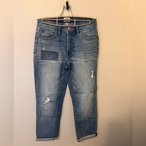 J. Crew vintage crop jeans with patch